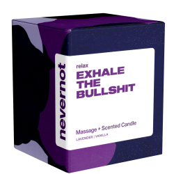Nevernot «Relax» Exhale the Bullshit - entspannende Massagekerze 170g