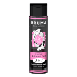 BRUMA «3 in 1 Chicle» Chewing Gum, 100ml wärmendes Massagegel mit Kaugummi-Geschmack