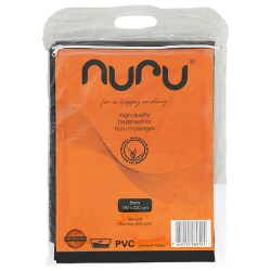 NURU «PVC Bettlaken» 180 x 220 cm schwarzes wasserfestes PVC-Bettlaken