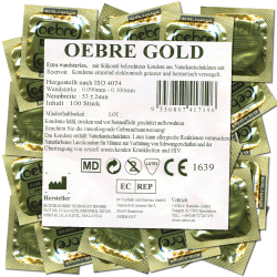 Oebre CLUB-Condom «Gold», 100 extra starke Kondome zum Dauer-Superpreis