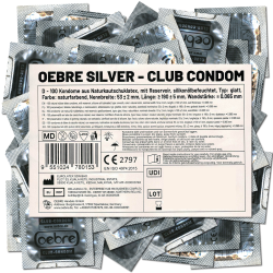 Oebre CLUB-Condom «Silver», 100 Kondome zum Dauer-Superpreis