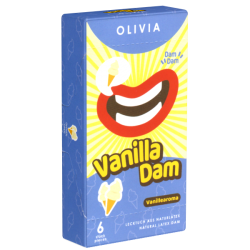 Olivia Dams «Vanilla» 6 weiße Lecktücker mit Vanille-Aroma