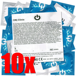 On) «Clinic» 1000 (10x100) trockene Kondome ohne Reservoir, Mega-Pack