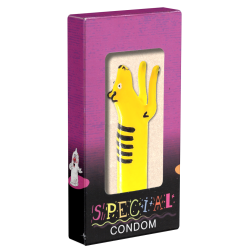 XL novelty condom with figure «Tiger», 1 piece, hand-painted