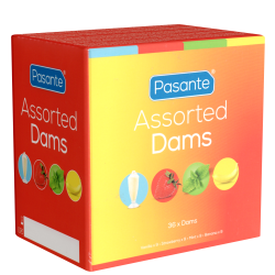 Pasante «Assorted Dams» 36 aromatisierte Lecktücher