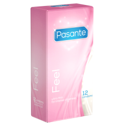 Pasante «Feel» (Sensitive) 12 thin condoms, 0.05mm wall thickness