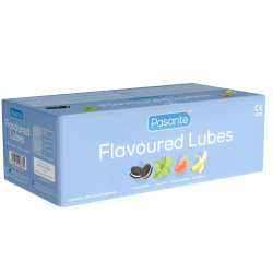 Pasante «Flavoured Lubes» Hygienisch verpackte Gleitgele, 144 Sachets, 4 köstliche Geschmacksrichtungen