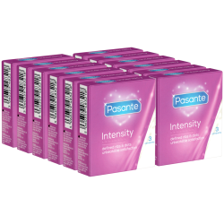 Pasante «Intensity» (value pack) 12x3 arousal intense condoms with ribs and dots