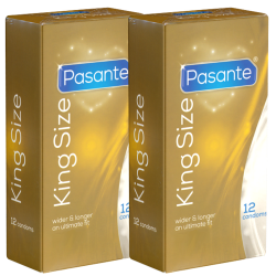 Pasante «King Size» (Doppelpack) 2x12 extra große XXL-Kondome für Männer, die mehr Platz brauchen