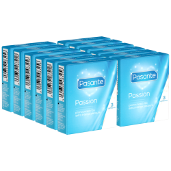 Pasante «Passion» (Vorteilspack!) 12x3 gerillte Kondome für einen besonders intensiven Orgasmus