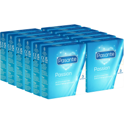 Pasante «Passion» (Vorteilspack!) 12x3 gerillte Kondome für einen besonders intensiven Orgasmus