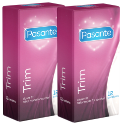 Pasante «Trim» (Doppelpack) 2x12 herrlich enge Kondome, 49mm Breite