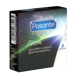 Pasante «Glow» 3 leuchtende Kondome mit grünem Leuchteffekt