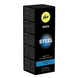 pjur® MAN «Steel Gel» for men, durchblutungsförderndes Gel für Männer mit Paprika und Menthol 50ml