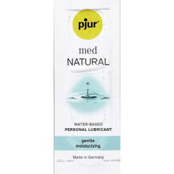 pjur® MED «Natural» 2 ml Gleitgel, wasserbasiert mit pflanzlichem Glycerin, schützt und pflegt trockene Haut, Sachet