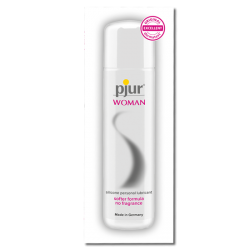 pjur® WOMAN «Silicone Personal Lubricant» Softer Formula & No Fragrance, silikonbasiertes Gleitgel für Frauen 1.5ml Sachet