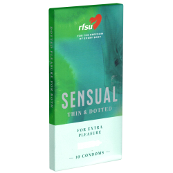 RFSU «Sensual» 10 anatomisch geformte, dünne Kondome mit Noppen zur Stimulation