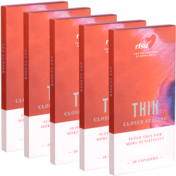 RFSU «Thin» Sparpack - 50 (5x10) extra dünne Kondome für besondere Gefühlsintensität