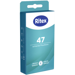 Ritex «47» Schlanke Passform, 8 Kondome mit schlanker Passform für ein besonders sicheres Gefühl