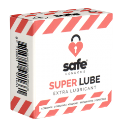 Safe «Super Lube» Condoms, 5 extra feuchte Kondome mit anatomischer Form