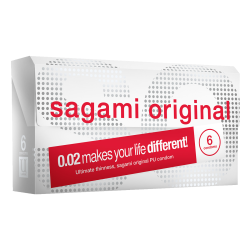 Sagami «Original 0.02» latexfrei, 6 ultradünne Kondome für Latex-Allergiker