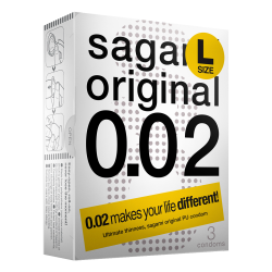 Sagami «Original L-Size» latexfrei, 3 überlange Kondome für Latex-Allergiker