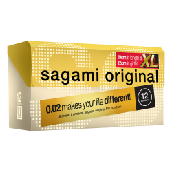 Sagami «Original XL-Size» latexfrei, 12 besonders große Kondome für Latex-Allergiker