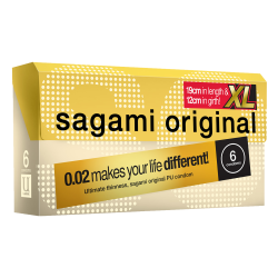 Sagami «Original XL-Size» latexfrei, 6 besonders große Kondome für Latex-Allergiker