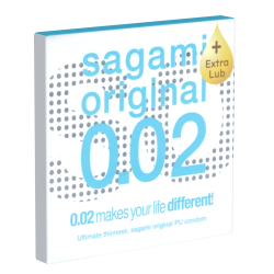 Sagami «Original Extra Lubricated» latexfrei, 1 extra feuchtes, ultradünnes Kondom für Latex-Allergiker