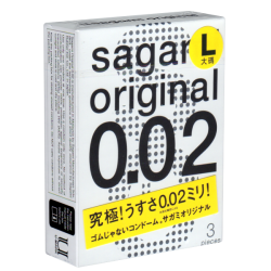 Sagami «Original L-Size» latexfrei, 3 überlange Kondome für Latex-Allergiker