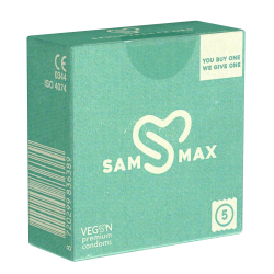 Kondome für die Welt «Sam Loves Max» 5 vegane Kondome plus eine Kondomspende