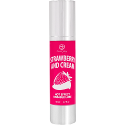 Secret Play «Strawberry and Cream» Hot Effect, 50ml wärmendes Gleitgel mit Erdbeer-Aroma