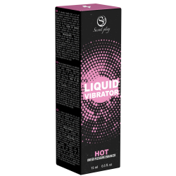 Secret Play «Liquid Vibrator» Hot, 15 ml wärmendes Stimulationsgel mit Erdbeer-Sahne Geschmack