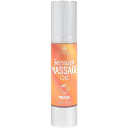 Secret Play «Peach» Sensual Massage Oil, 50ml duftendes Massageöl ohne tierische Inhaltsstoffe