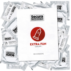 Secura «Extra Fun» 100 genoppte Kondome für intensiven Extra-Spaß