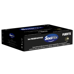 Sensitex «Fuerte» (Strong), 144 extra starke und vegane Kondome aus Spanien, Vorratsbox