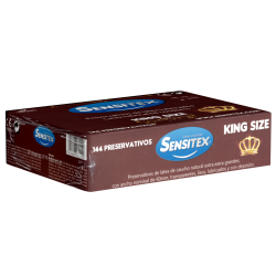 Sensitex «King Size» 144 Extra große und vegane Kondome aus Spanien, Vorratsbox
