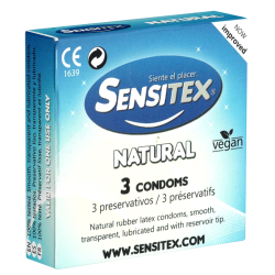 Sensitex «Natural» 3 natürliche und vegane Kondome aus Spanien