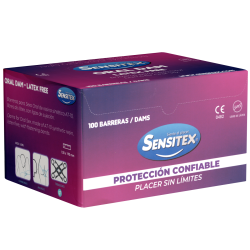 Sensitex «Oral Dam Latex Free» 100 extrem dünne, latexfreie und absolut geruchslose Lecktücher