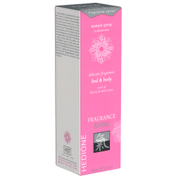 Shiatsu HEDIONE «Bed & Body» Kirsche und weißer Lotus, 100ml Duftspray mit Pheromonen - für Frauen