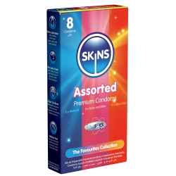 Skins «Assorted» Mix 8 britische Kondome aus kristallklarem Latex - ohne Latexgeruch