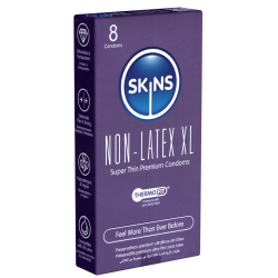 Skins «Non-Latex XL» 8 extra große Kondome aus hypoallergenem und latexfreiem Material
