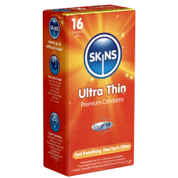 Skins «Ultra Thin» 16 ultra dünne Kondome aus kristallklarem Latex - ohne Latexgeruch