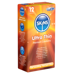 Skins «Ultra Thin» 12 ultra dünne Kondome aus kristallklarem Latex - ohne Latexgeruch