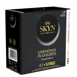 SKYN “Unknown Pleasure” 42 + 5 latex-free condoms in a mix of Sensoprène™
