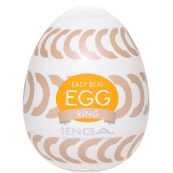 Tenga Egg «Ring» disposable masturbator with stimulating structure (rilled rings)