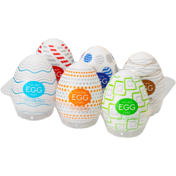 Tenga Egg Mixpack «Variety Package» Einmal-Masturbatoren mit stimulierender Struktur, 6 Stück