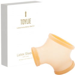 Toylie Latex-Penishülle «GIL» semi-transparent, ohne Schaft, mit Penisring und Hodenring