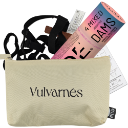Vulvarnés «Dam Harness» Größe 2 der virtuelle Slip für Oral Dams + 1x GLYDE Dams Mix gratis!