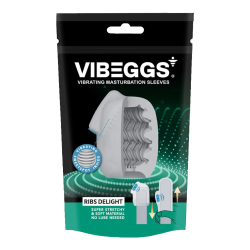 Vibeggs «Ribs Delight» Einmal-Masturbator mit Vibration und Rippenstruktur